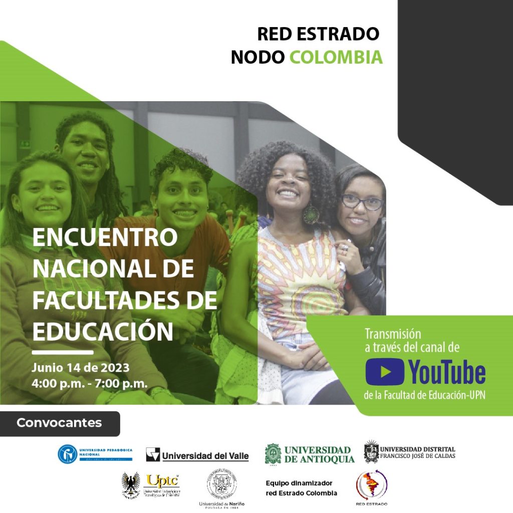 Imagen informativa del encuentro nacional de facultades de educación que se trasmitirá por el canal de Youtube de la facultad de educación UPN