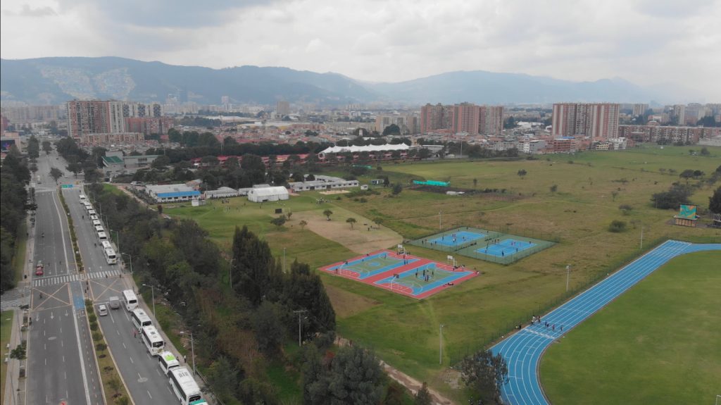 Vista aérea del campus de Valmaría - Universidad Pedagógica Nacional.