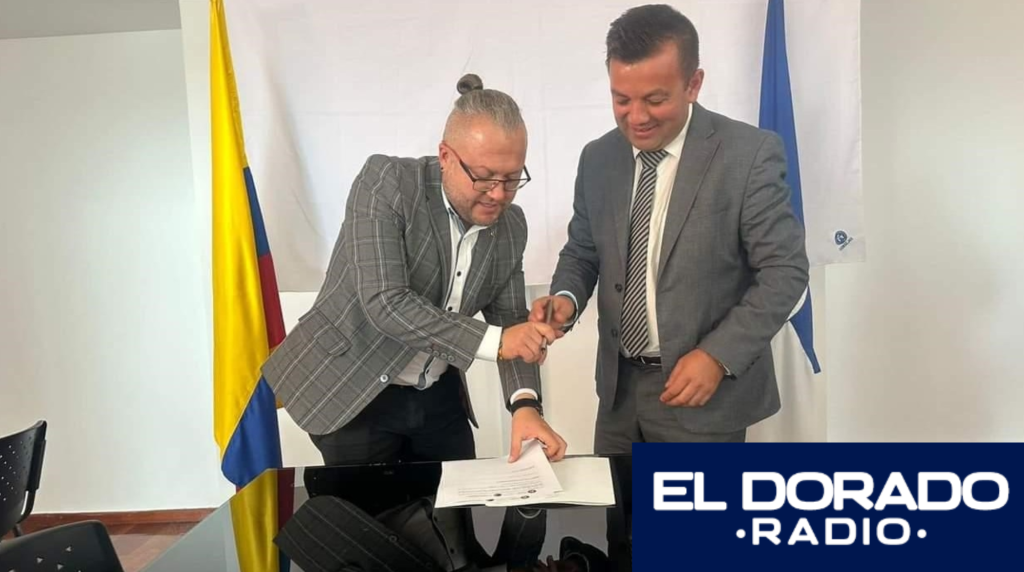 Imagen del Rector de la Universidad Pedagógica Nacional y el alcalde de Chocontá Cundinamarca