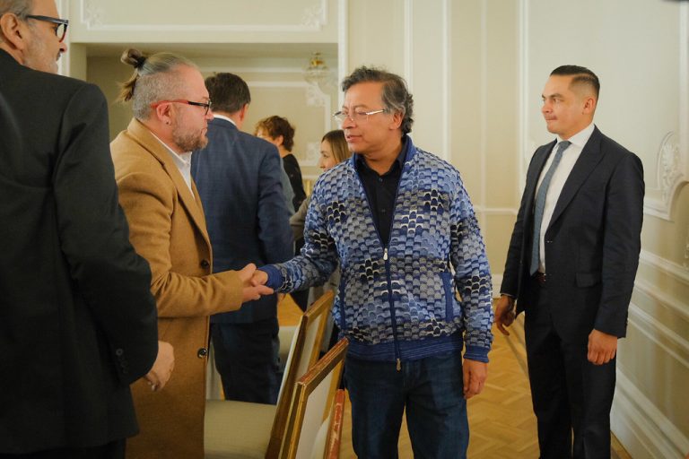 Fotografía Gustavo Petro y Helberth Choachí